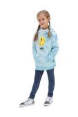 Дитяча кофта Vans MARBLE PO BLUE GLOW з капюшоном візерунок колір блакитний (3215337)