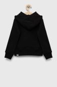 Дитяча кофта The North Face колір чорний з капюшоном з принтом (3135849)
