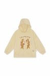 Дитяча кофта Konges Sl?jd колір бежевий з капюшоном візерунок