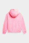 Дитяча кофта 4F колір рожевий з капюшоном з принтом