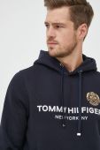 Кофта Tommy Hilfiger чоловіча колір синій з капюшоном з аплікацією (2815805)