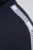 Бавовняна кофта Tommy Hilfiger чоловіча колір синій з капюшоном з аплікацією