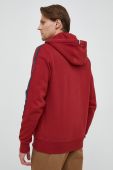 Бавовняна кофта Tommy Hilfiger чоловіча колір бордовий з капюшоном з аплікацією