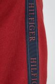 Бавовняна кофта Tommy Hilfiger чоловіча колір бордовий з капюшоном з аплікацією