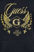 Кофта Guess чоловіча колір чорний з капюшоном з аплікацією (2914549)