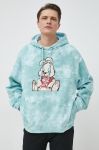 Кофта Guess x Brandalised чоловіча колір зелений з капюшоном візерунок