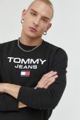 Бавовняна кофта Tommy Jeans чоловіча колір чорний з принтом (2826981)