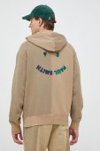 Бавовняна кофта PS Paul Smith чоловіча колір бежевий з капюшоном з аплікацією