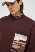 Бавовняна кофта Marc O'Polo чоловіча колір бордовий з аплікацією