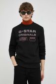 Кофта G-Star Raw чоловіча колір чорний з принтом (2862211)