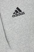 Кофта adidas чоловіча колір сірий з капюшоном з аплікацією