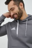 Кофта adidas Performance чоловіча колір сірий з капюшоном однотонна