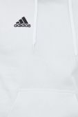 Кофта adidas Performance чоловіча колір білий з капюшоном однотонна