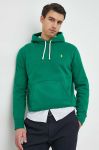 Кофта Polo Ralph Lauren чоловіча колір зелений з капюшоном однотонна (2862221)