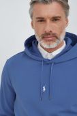 Кофта Polo Ralph Lauren чоловіча з капюшоном однотонна колір блакитний (2992343)