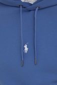 Кофта Polo Ralph Lauren чоловіча з капюшоном однотонна колір блакитний (2992343)