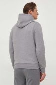 Кофта Polo Ralph Lauren чоловіча колір сірий з капюшоном однотонна