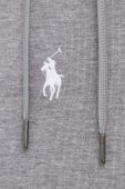 Кофта Polo Ralph Lauren чоловіча колір сірий з капюшоном однотонна