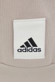 Кофта adidas чоловіча колір рожевий з капюшоном однотонна