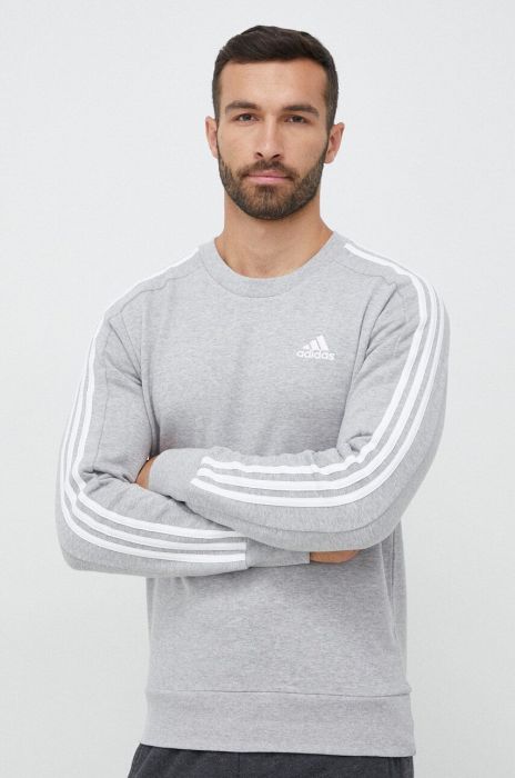 Бавовняна кофта adidas чоловіча колір сірий меланж (2995544)