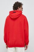 Бавовняна кофта Young Poets Society Danis чоловіча колір червоний з капюшоном однотонна