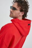 Бавовняна кофта Young Poets Society Danis чоловіча колір червоний з капюшоном однотонна
