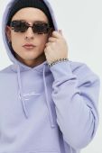 Кофта Karl Kani чоловіча колір фіолетовий з капюшоном з аплікацією