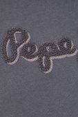 Бавовняна кофта Pepe Jeans чоловіча колір сірий з капюшоном з аплікацією