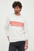 Кофта лаунж Lacoste колір бежевий з принтом