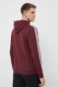 Кофта adidas чоловіча колір бордовий з капюшоном з принтом (3027417)