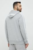 Бавовняна кофта adidas чоловіча колір сірий з капюшоном меланж