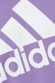 Бавовняна кофта adidas чоловіча колір фіолетовий з принтом
