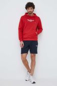 Бавовняна кофта Pepe Jeans Edward Hoodie чоловіча колір червоний з капюшоном з принтом