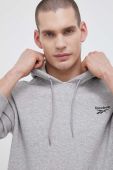 Кофта Reebok чоловіча колір сірий з капюшоном меланж (3216400)