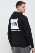 Бавовняна кофта The North Face чоловіча колір чорний з капюшоном з принтом NF0A2ZWUKY41-KY41