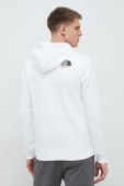Кофта The North Face чоловіча колір білий з капюшоном з принтом