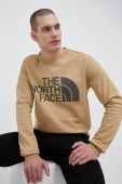 Бавовняна кофта The North Face чоловіча колір бежевий з принтом