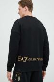 Кофта EA7 Emporio Armani чоловіча колір чорний з принтом (2887160)