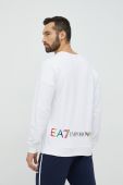 Кофта EA7 Emporio Armani чоловіча колір білий з принтом