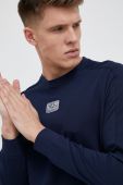 Бавовняна кофта EA7 Emporio Armani чоловіча колір синій з аплікацією
