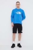 Бавовняна кофта The North Face чоловіча  з аплікацією колір блакитний