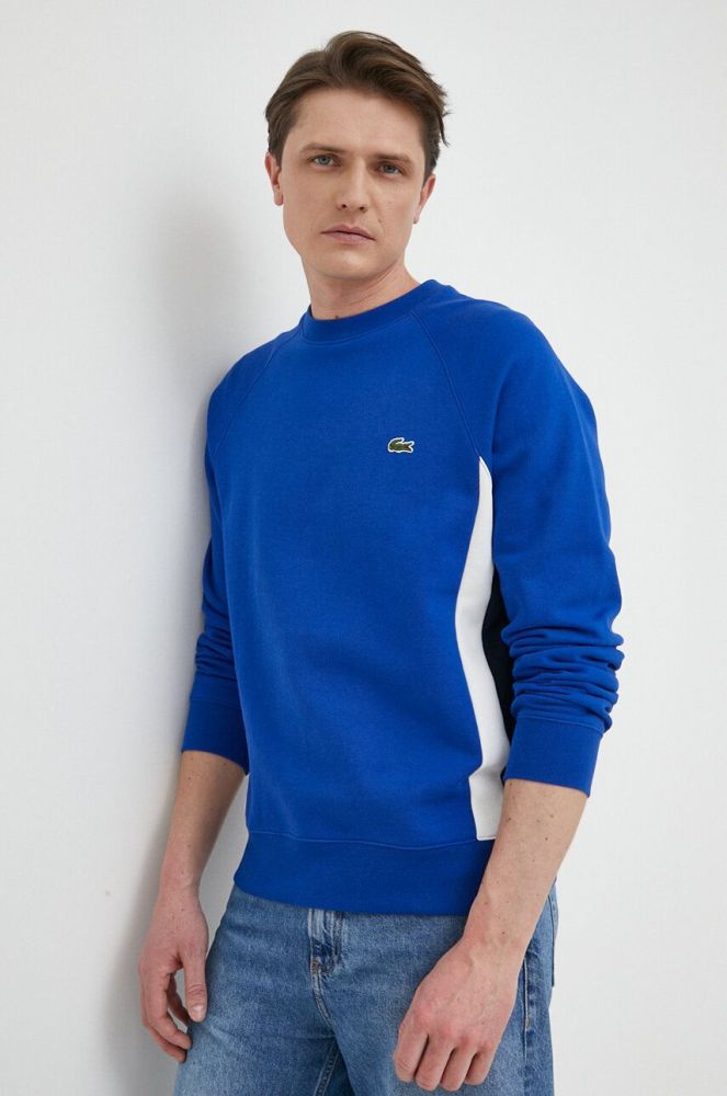 Кофта Lacoste чоловіча  візерунок колір блакитний (3173481)