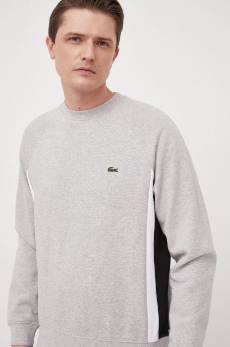 Кофта Lacoste чоловіча колір сірий візерунок