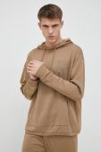 Кофта Fila чоловіча колір коричневий з капюшоном однотонна (3022165)