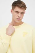 Бавовняна кофта Fila чоловіча колір жовтий однотонна