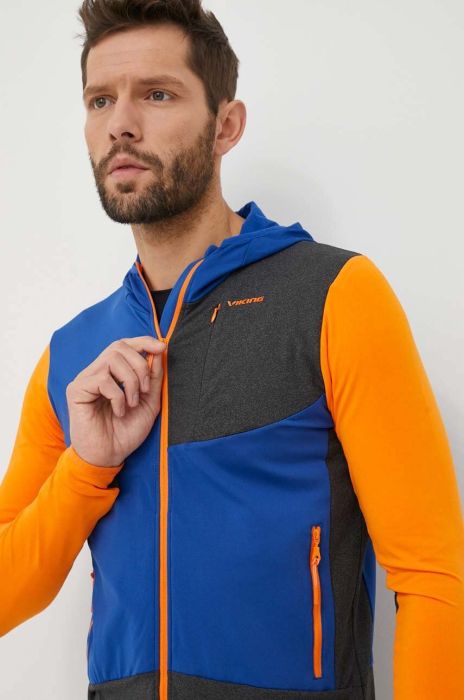 Спортивна кофта Viking Tacoma з капюшоном візерунок колір блакитний (3235512)