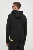 Бавовняна кофта Joop! чоловіча колір чорний з капюшоном з принтом (3386546)