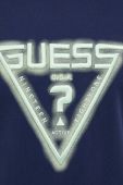 Бавовняна кофта Guess чоловіча колір синій з аплікацією (3131388)