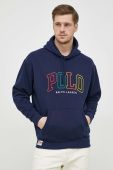 Кофта Polo Ralph Lauren чоловіча колір синій з капюшоном з аплікацією (3068926)