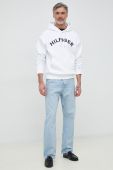 Кофта Tommy Hilfiger чоловіча колір білий з капюшоном з аплікацією (3027503)